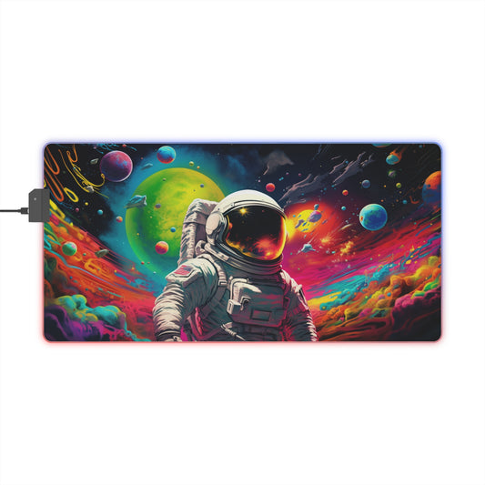 RGB Mouse Pad - Large, Non-Slip "Astronaut Galaxy"