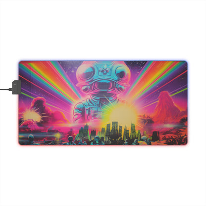 RGB Mouse Pad - Large & Non-Slip "Retro Alien Space"