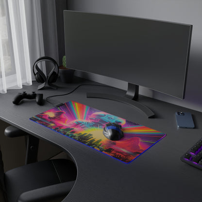 RGB Mouse Pad - Large & Non-Slip "Retro Alien Space"