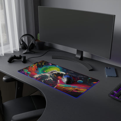 RGB Mouse Pad - Large, Non-Slip "Astronaut Galaxy"