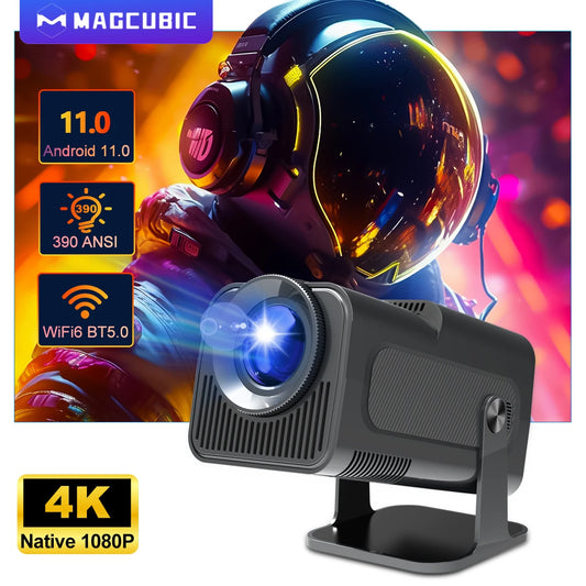 4K Projector | Mini Projector With Wifi & Bluetooth| For Phones & PC