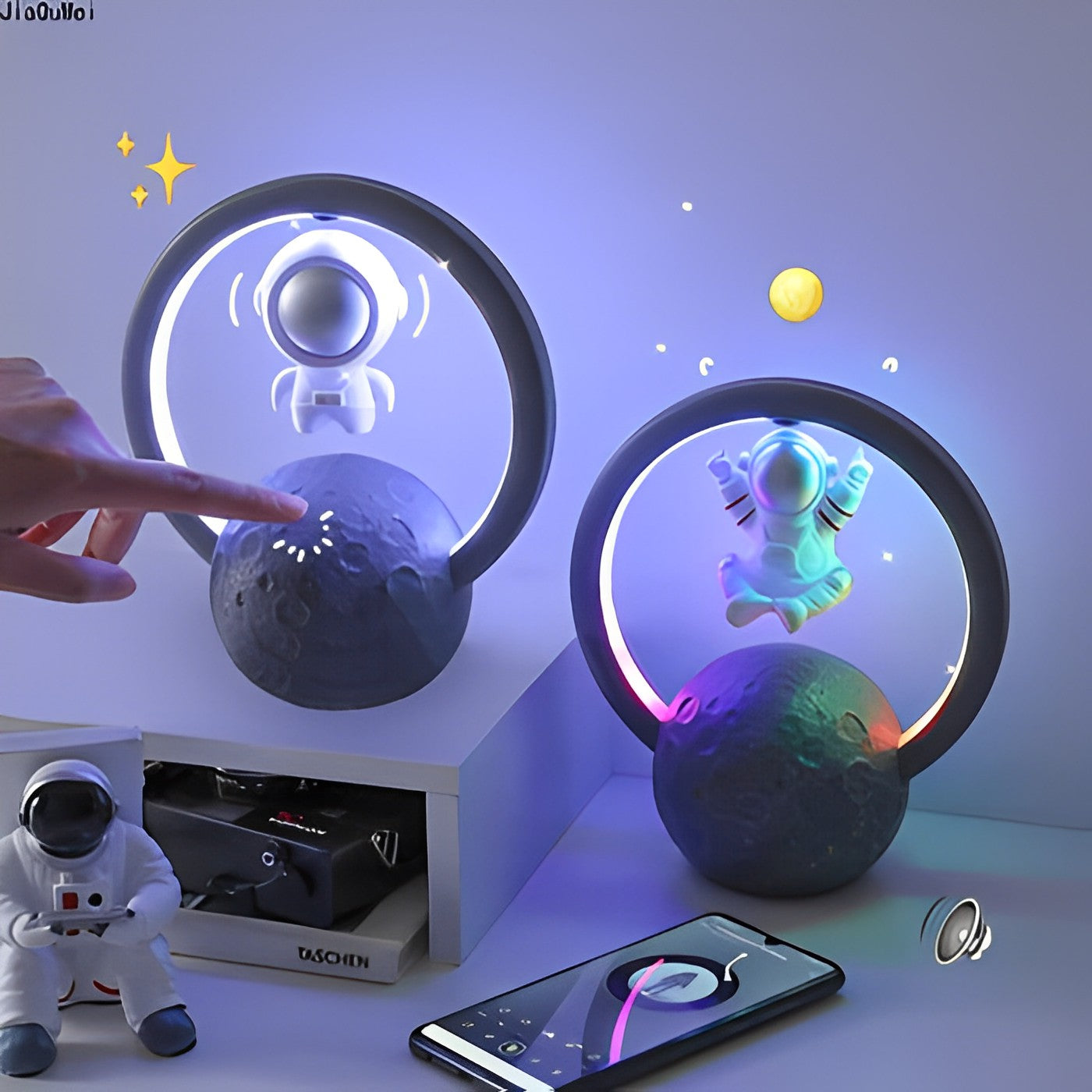 LED Magnetic Levitation Astronaut Bluetooth Speaker